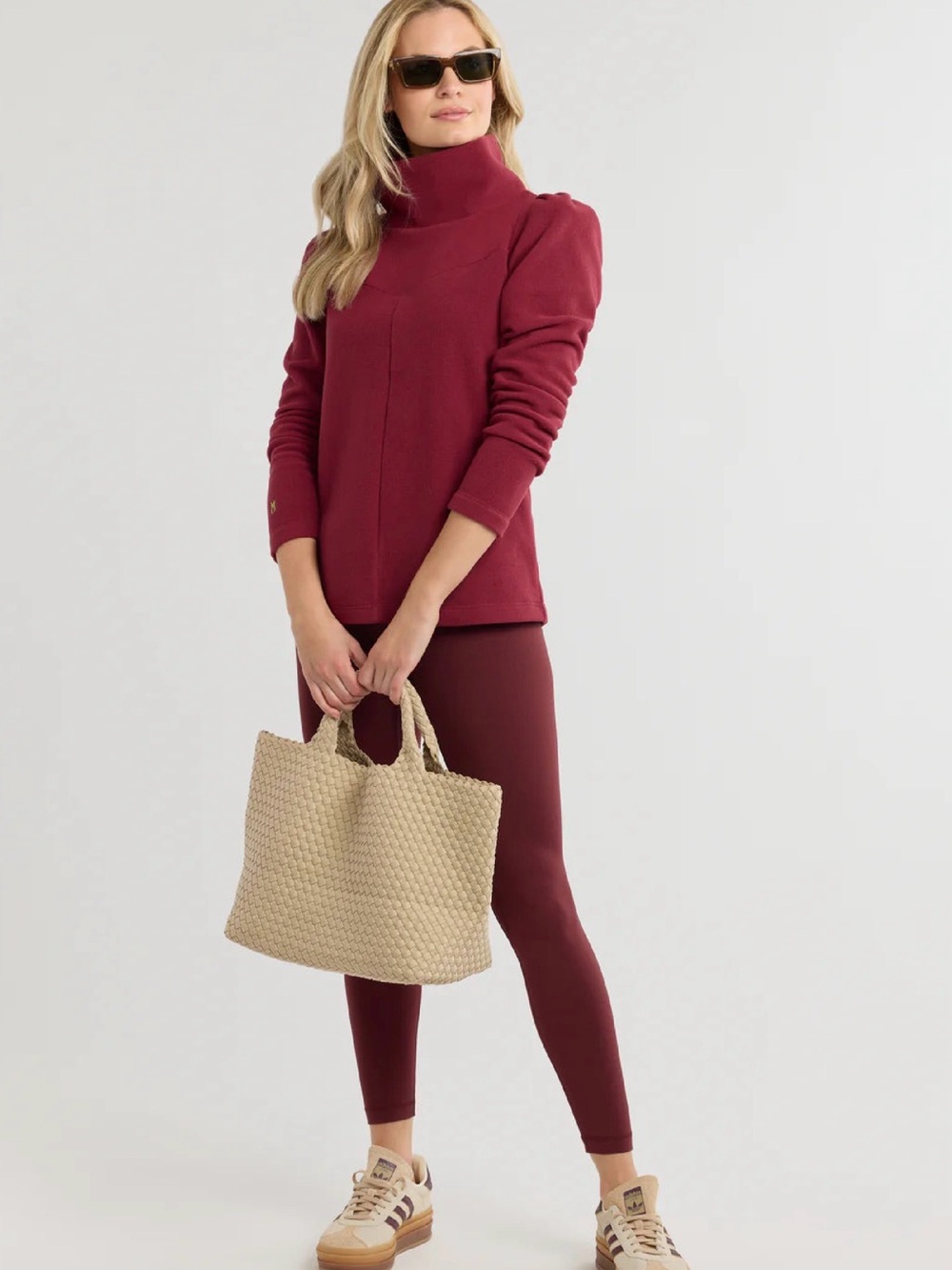 Dudley Stephens camilla burgundy Turtleneck